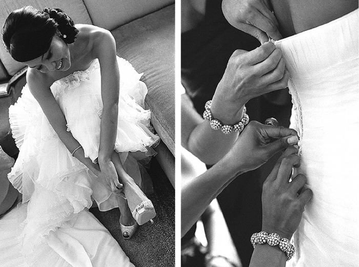 black and White wedding photo