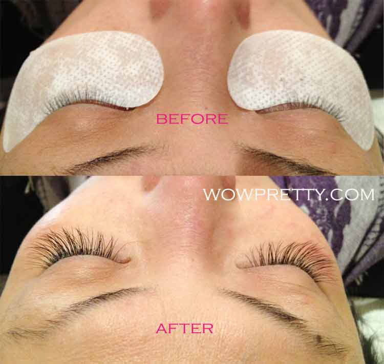 lash extensions before and after